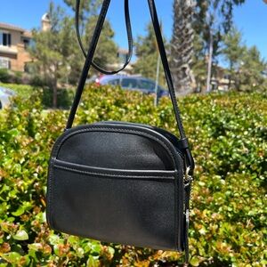 Vintage Coach Abbie Crossbody Bag Black Leather With Hang Tag 9017
